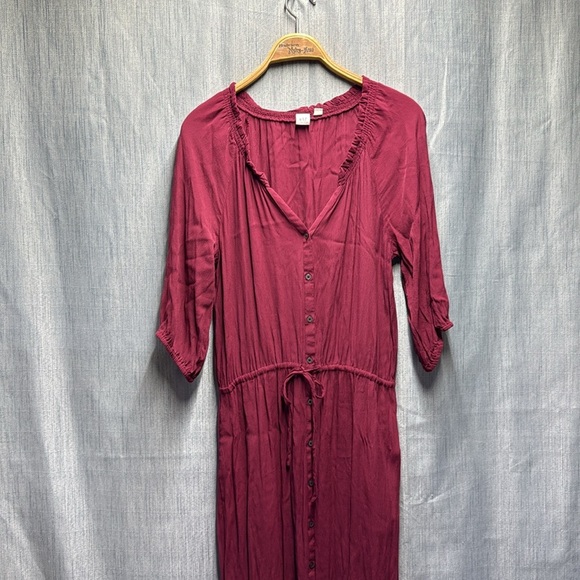 GAP Rich Burgundy Dress size medium - Picture 2 of 8